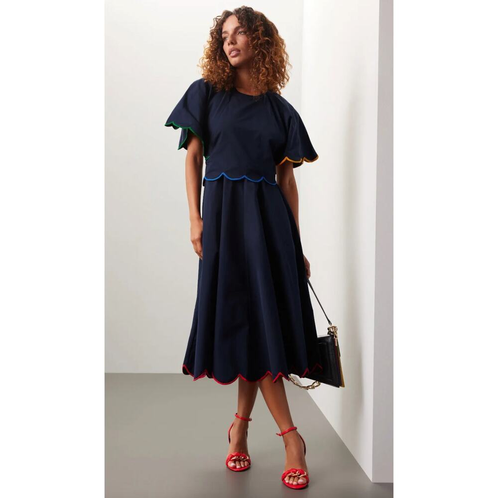 Rosie Assoulin Navy Buttercup Dress Size 2